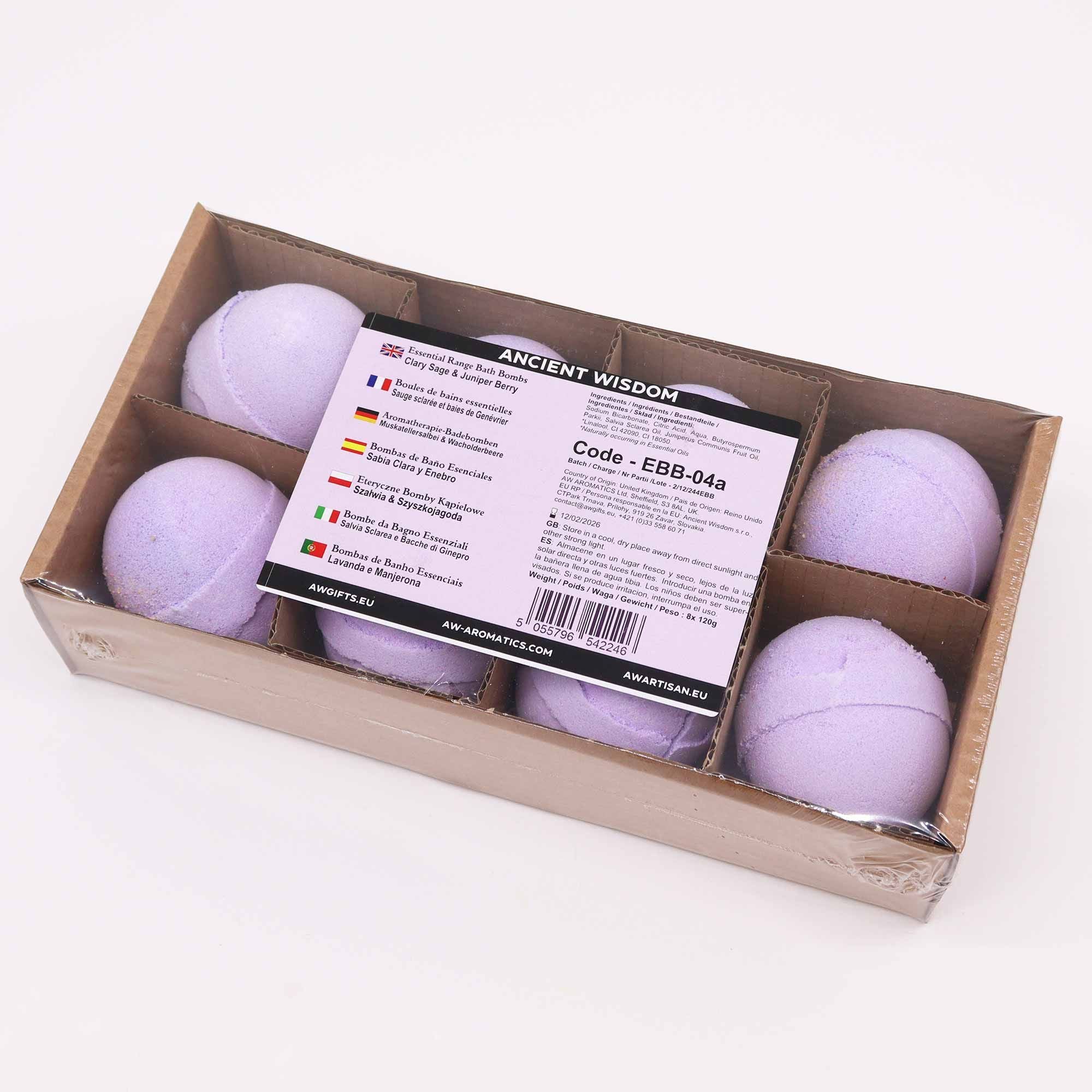 Essential Oil Bath Bomb - Clary Sage & Juniper | Velora