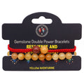 Gemstone Double Power Bracelet - Yellow Aventurine | Velora