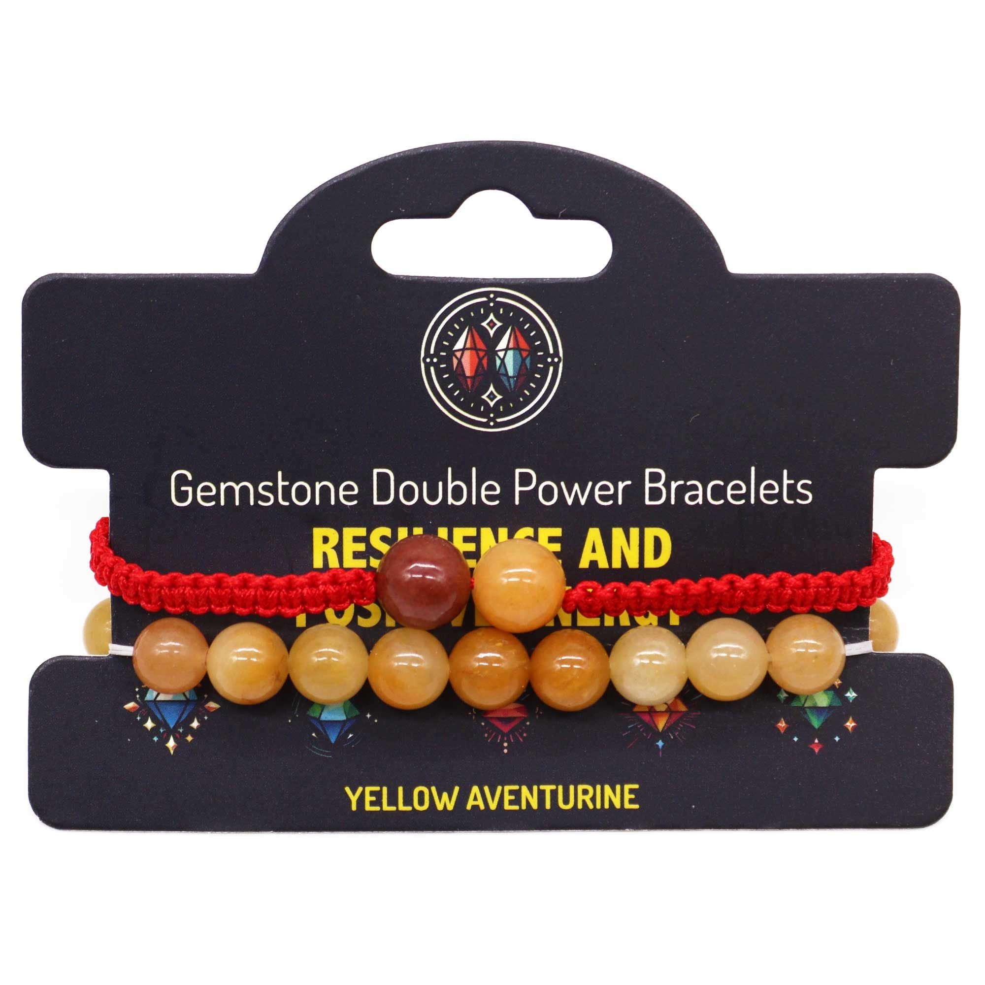 Gemstone Double Power Bracelet - Yellow Aventurine | Velora