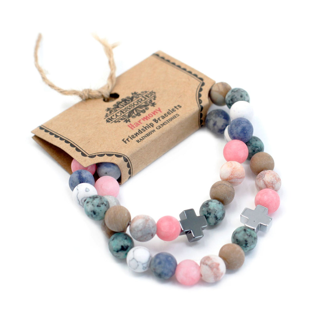 Gemstone Friendship Bracelets - Harmony | Rainbow Gemstones | Velora