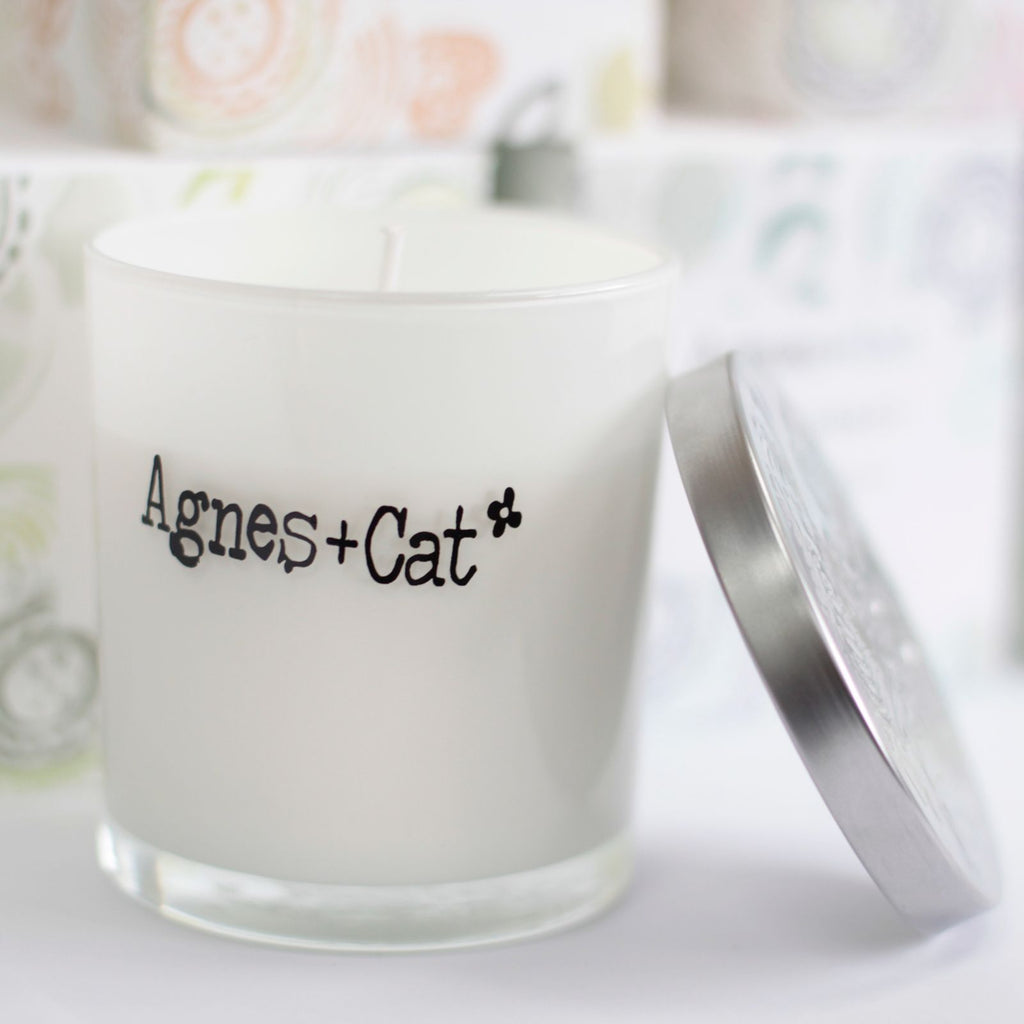 Agnes + Cat Votive Candle - Tea and Roses | Velora