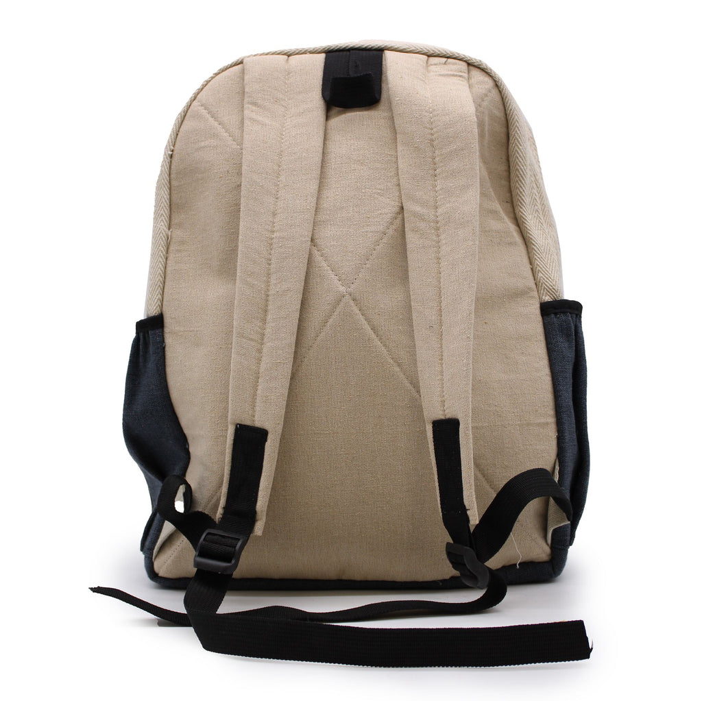Large Hemp & Cotton Backpack – Bodhi Tree Design | Velora
