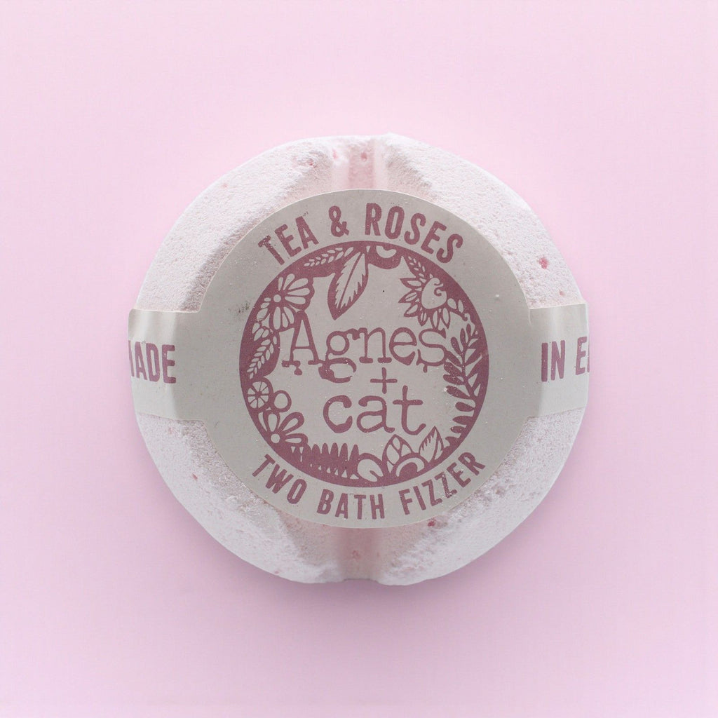 Agnes + Cat Bath Fizzer - Tea & Roses | Velora