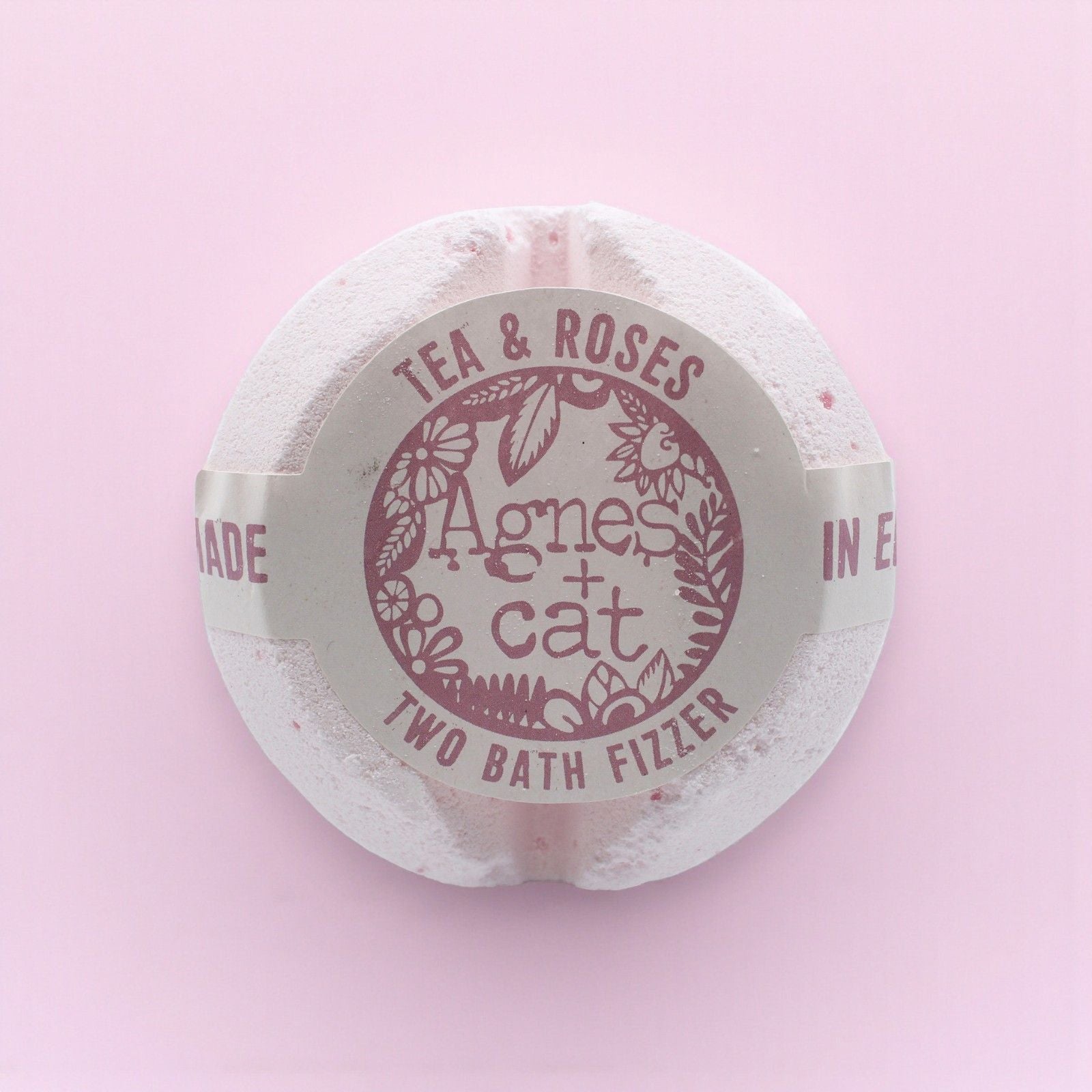 Agnes + Cat Bath Fizzer - Tea & Roses | Velora