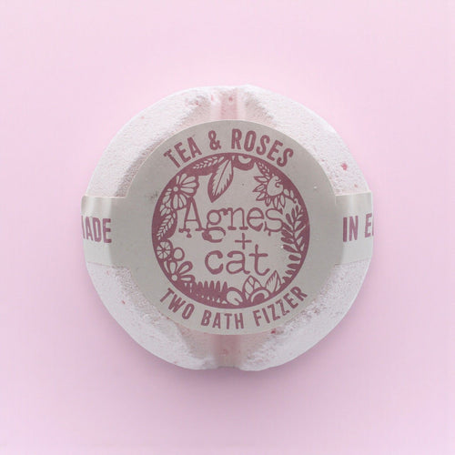 Agnes + Cat Bath Fizzer - Tea & Roses | Velora