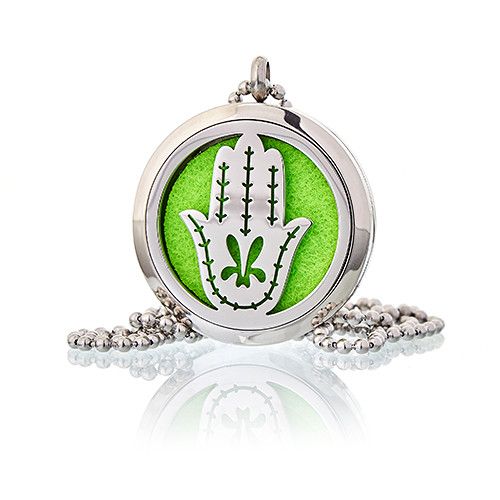 Aromatherapy Diffuser Necklace - Hand of Fatima 30mm | Velora
