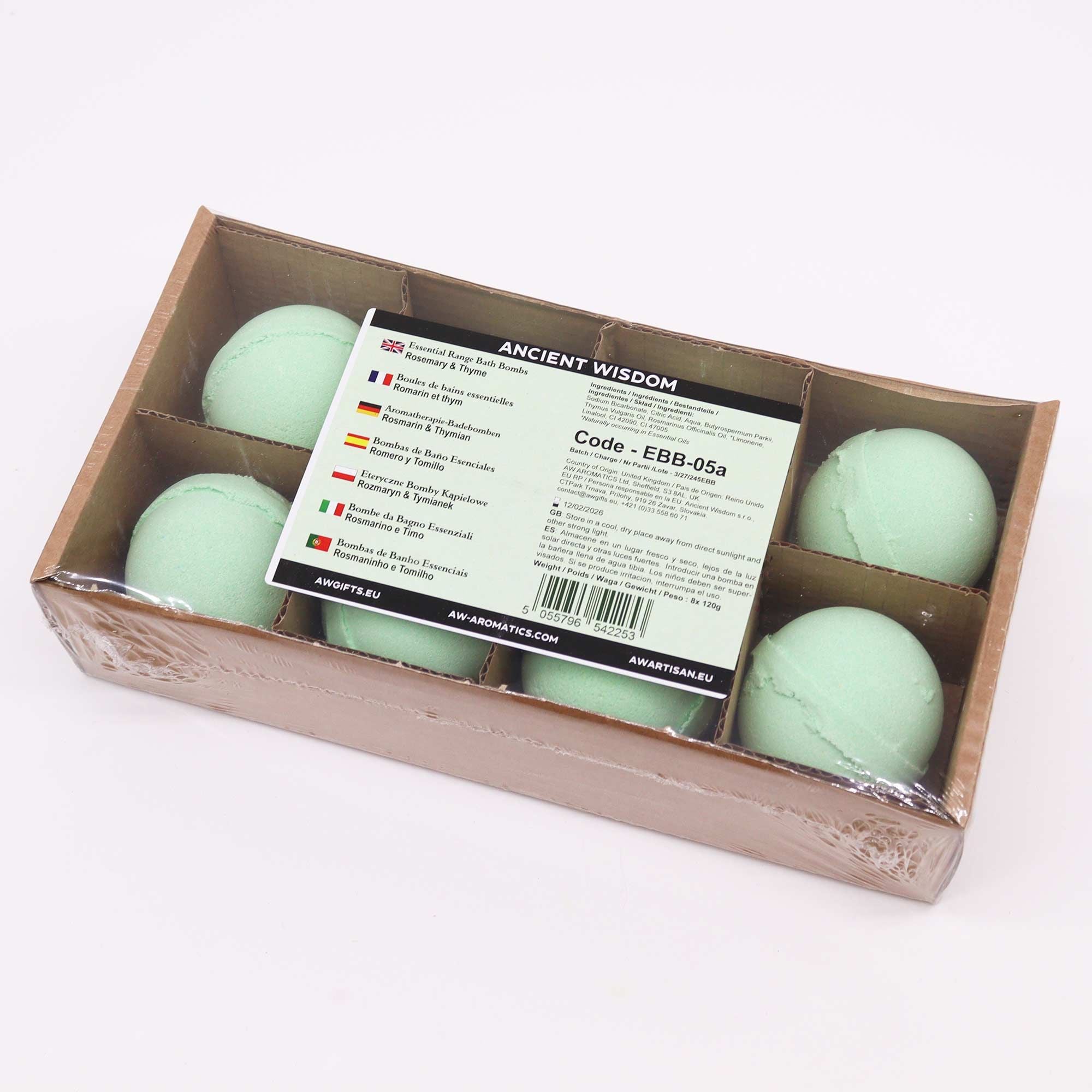 Essential Oil Bath Bomb - Rosemary & Thyme | Velora