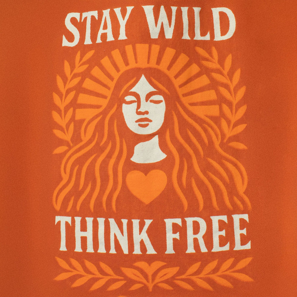 Nomad Sari Tote Bag - Stay Wild | Natural Canvas | Velora