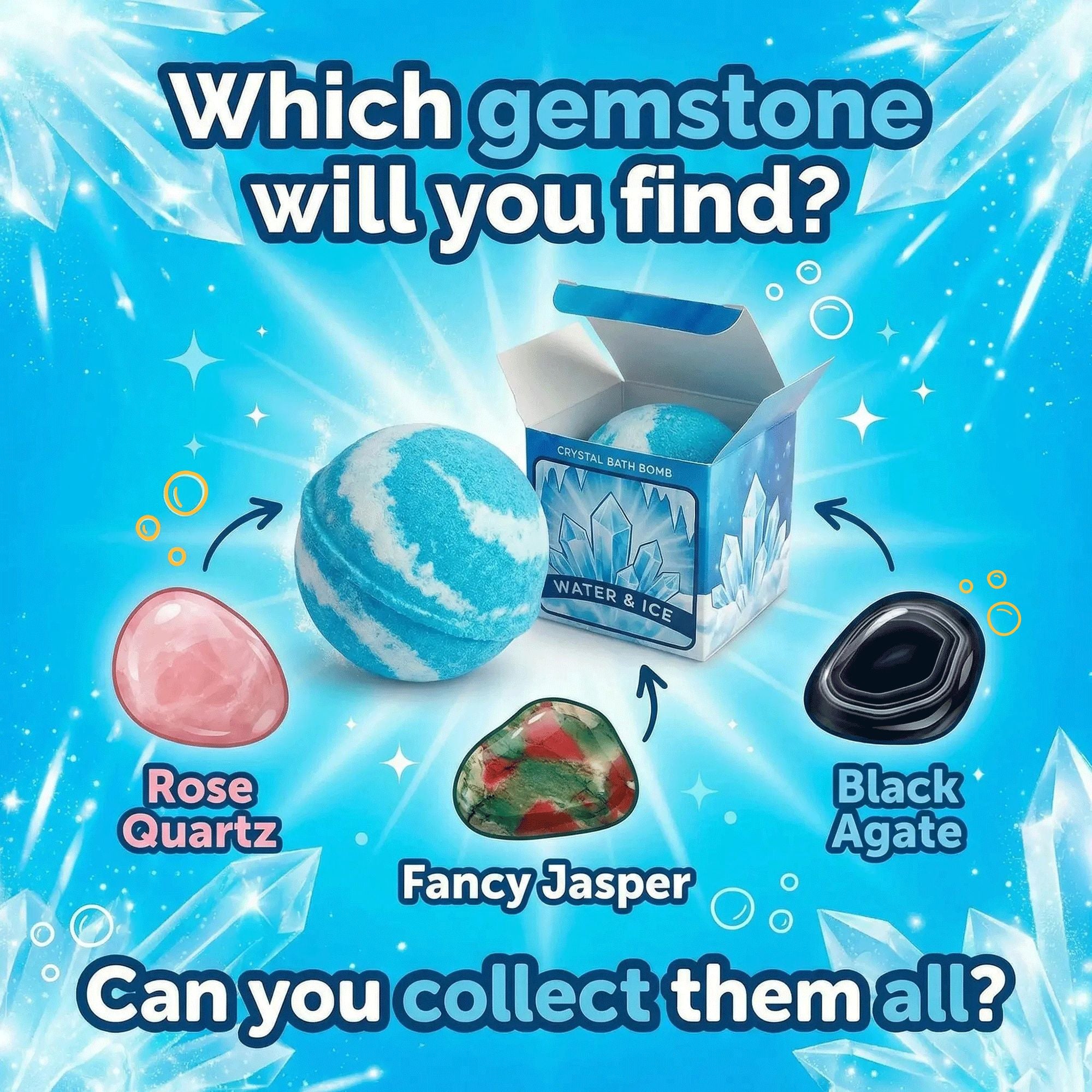 Elemental Crystal Bath Bomb - Water | Velora