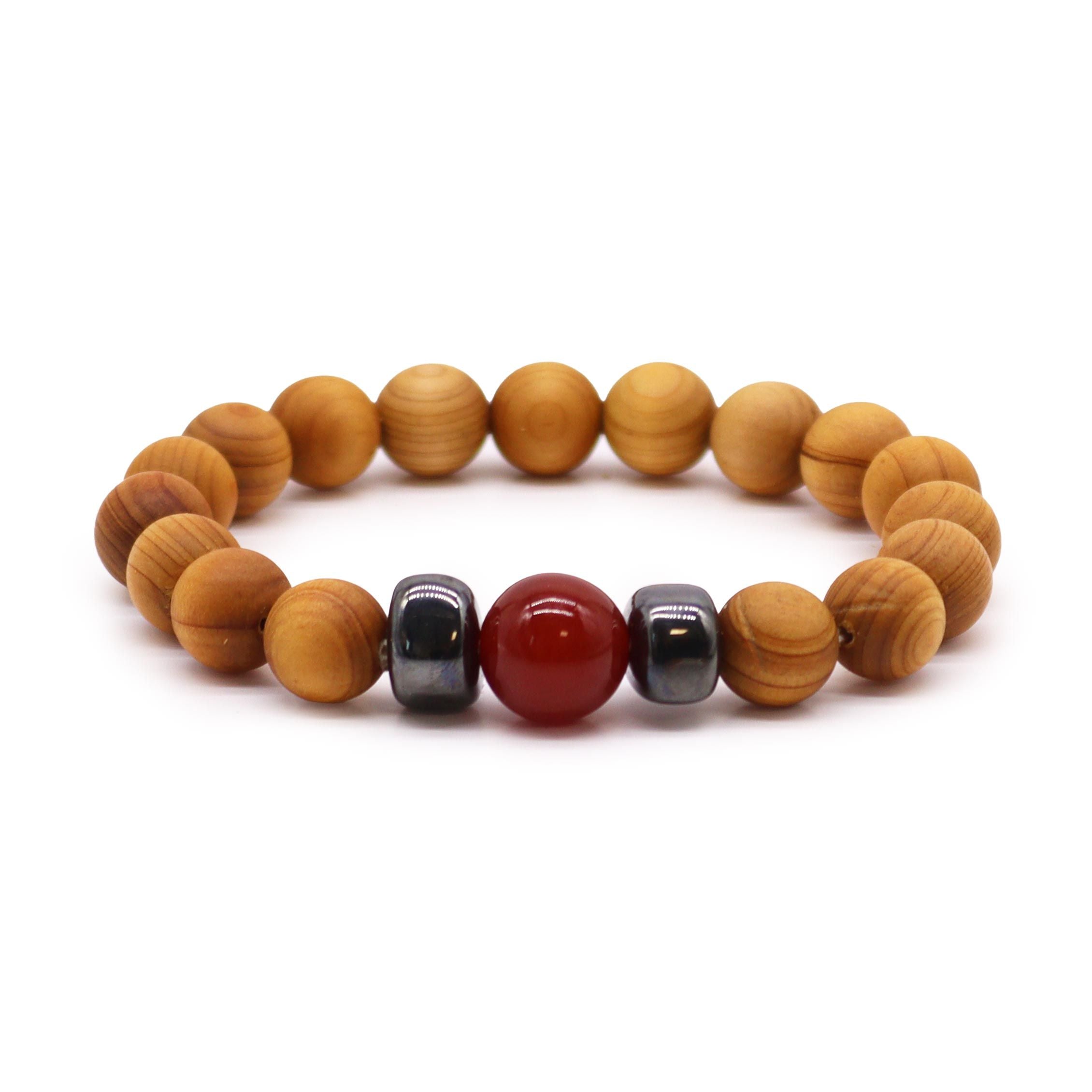 Cedarwood Root Chakra Bangle - Red Jasper | Velora