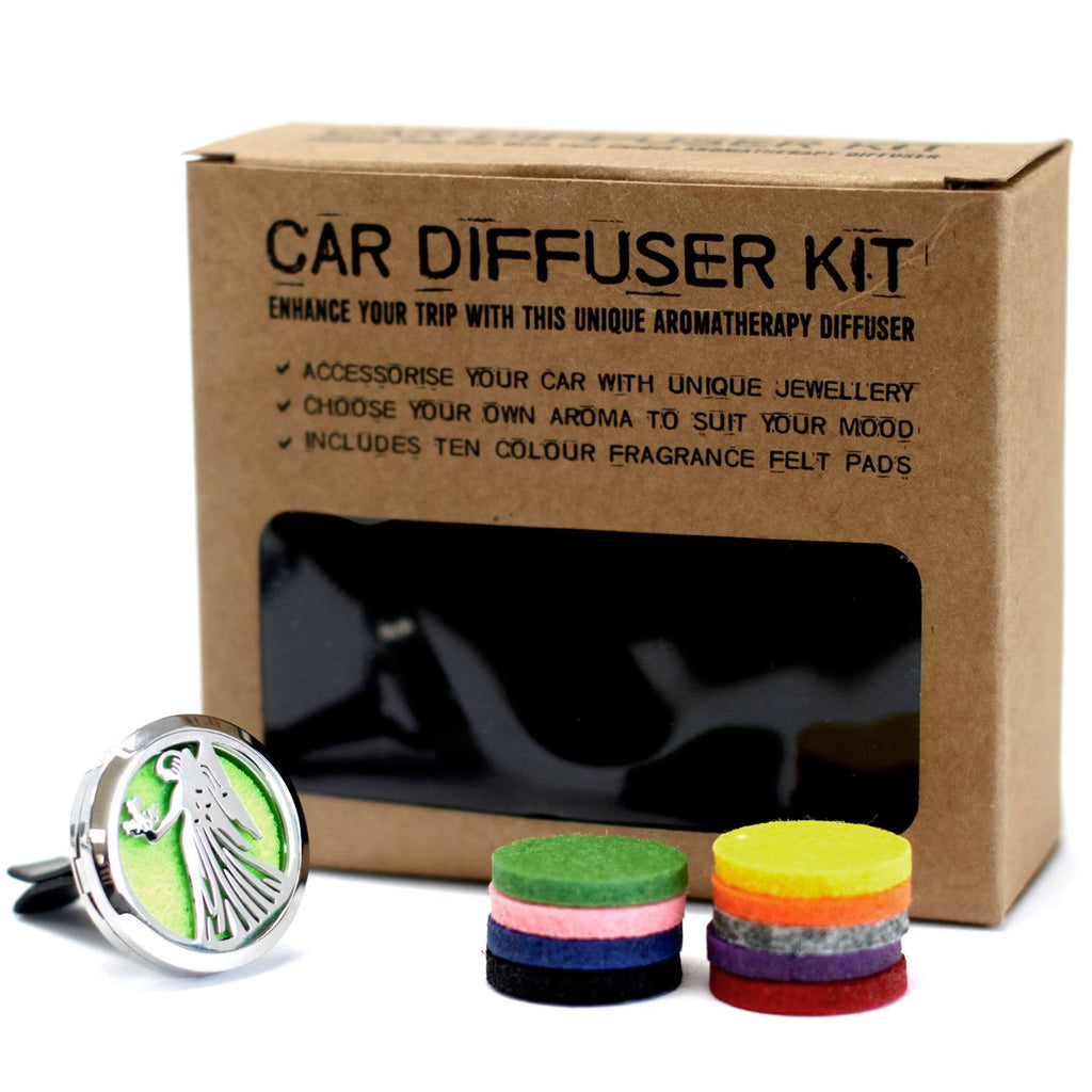 Guardian Angel Car Diffuser Kit 30mm - Stainless Steel Locket | Velora