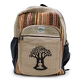 Large Hemp & Cotton Backpack – Bodhi Tree Design | Velora