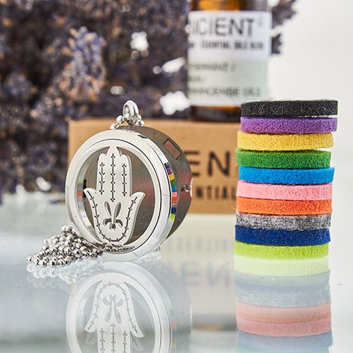 Aromatherapy Diffuser Necklace - Hand of Fatima 30mm | Velora