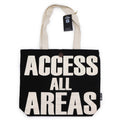 Iconic Classic Tote Bag - Access All Areas - Black Natural 10oz | Velora