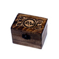 Mango Wood Aromatherapy Box - Floral Carved, Holds 6 | Velora