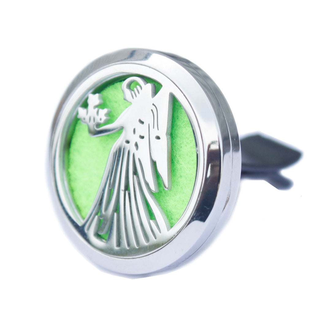 Guardian Angel Car Diffuser Kit 30mm - Stainless Steel Locket | Velora