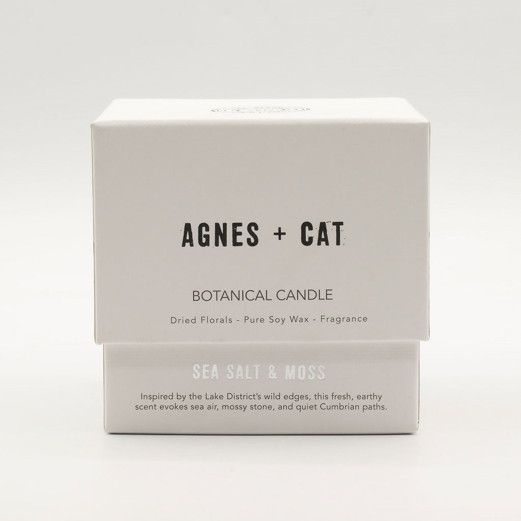 Agnes + Cat Botanical Soy Wax Candle - Seasalt & Moss | Velora