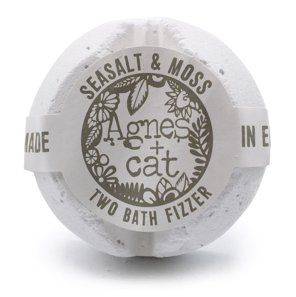 Agnes + Cat Bath Fizzer - Sea Salt & Moss | Velora