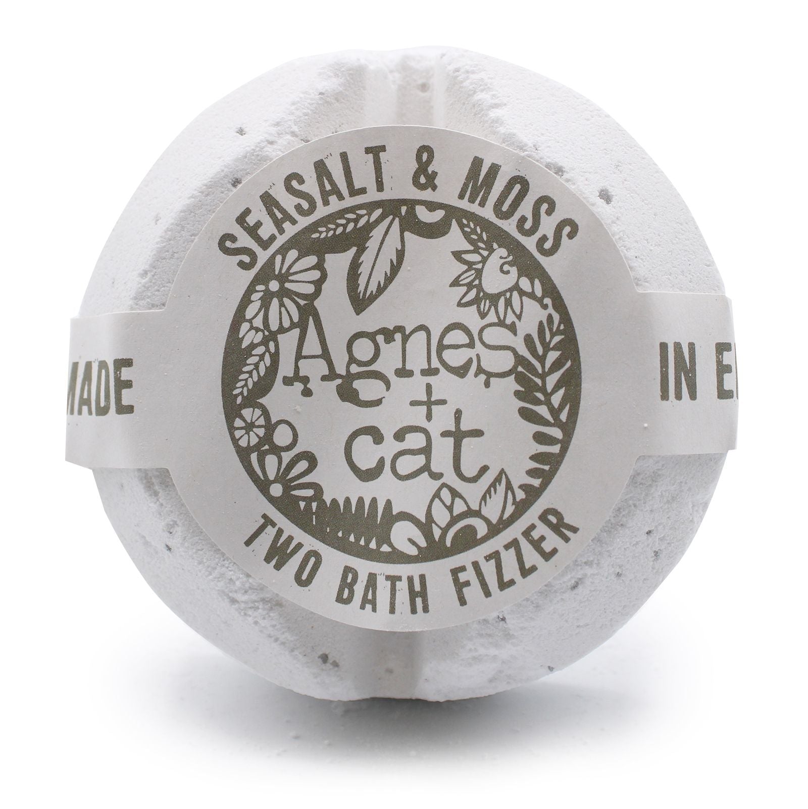 Agnes + Cat Bath Fizzer - Sea Salt & Moss | Velora