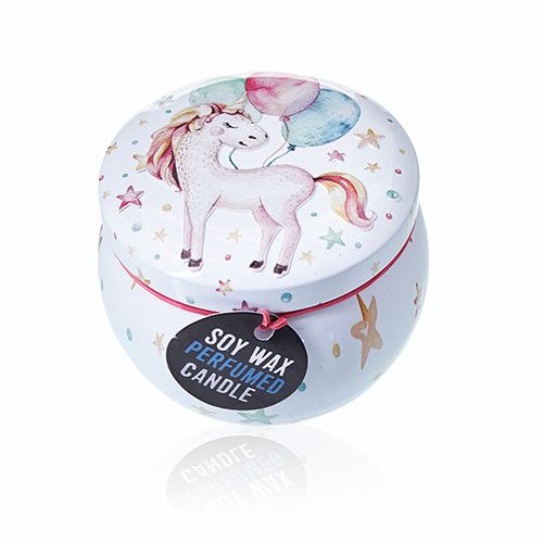Art Tin Candle - Unicorns - Moonstone | Velora