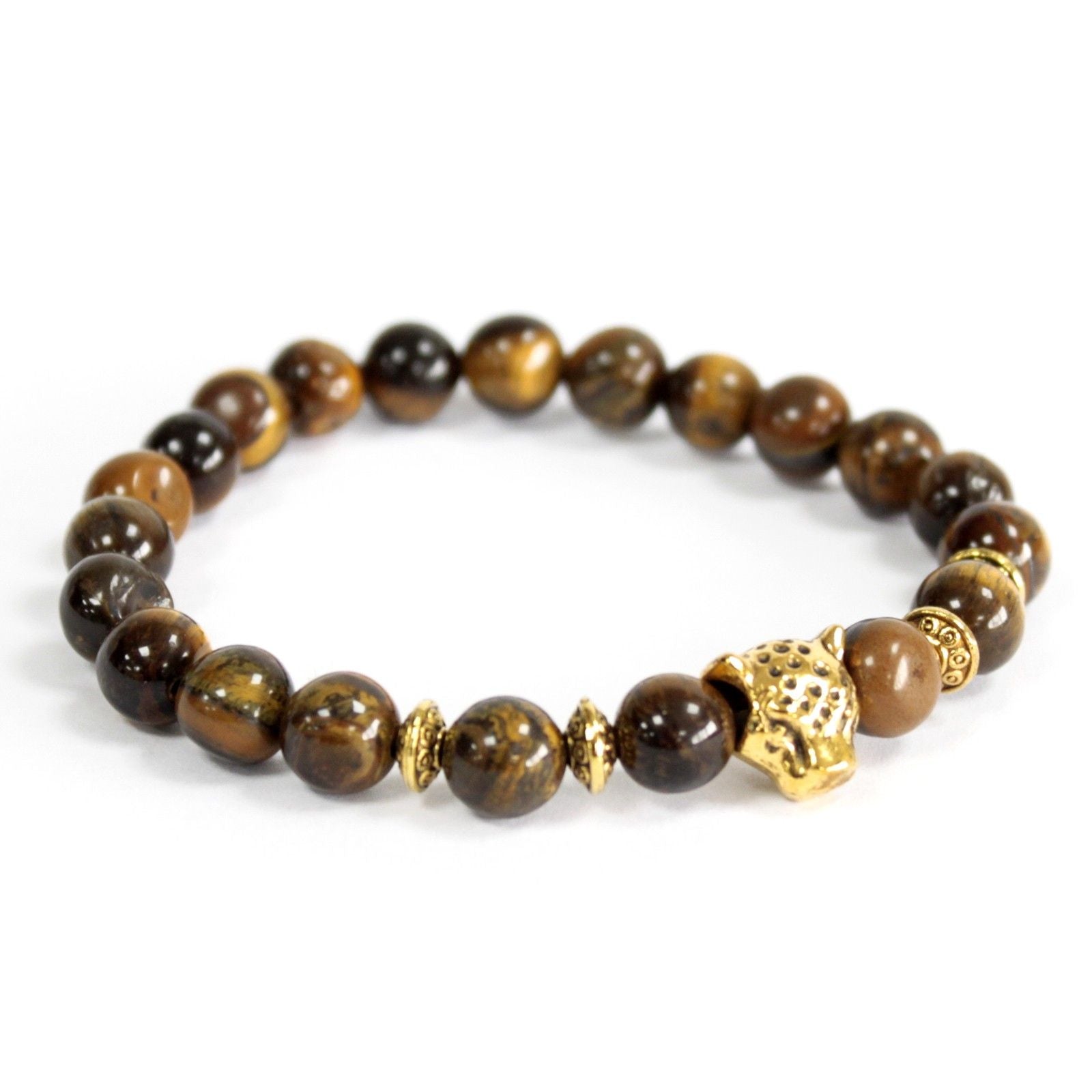 Gold Tiger Gemstone Bracelet - Tiger Eye | Velora