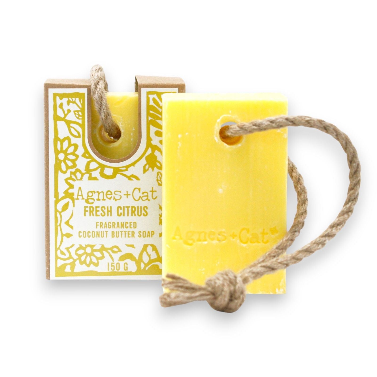 Agnes + Cat Soap On A Rope - Fresh Citrus | Velora