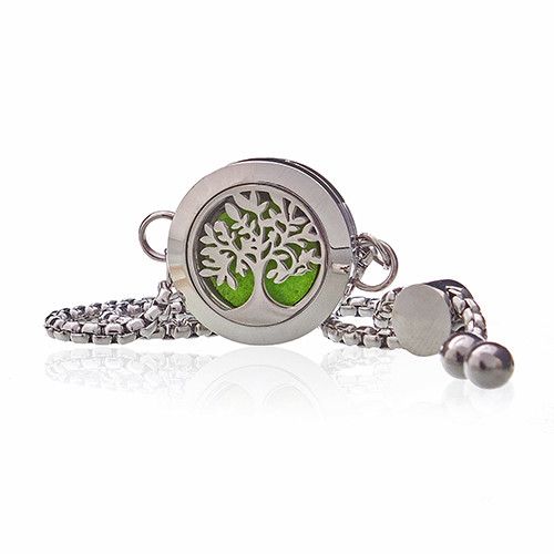 Tree of Life Aromatherapy Diffuser Bracelet 20mm - Lava Stone Chain | Velora