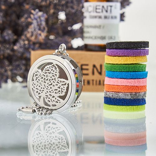 Aromatherapy Diffuser Necklace - Leaf 30mm | Velora