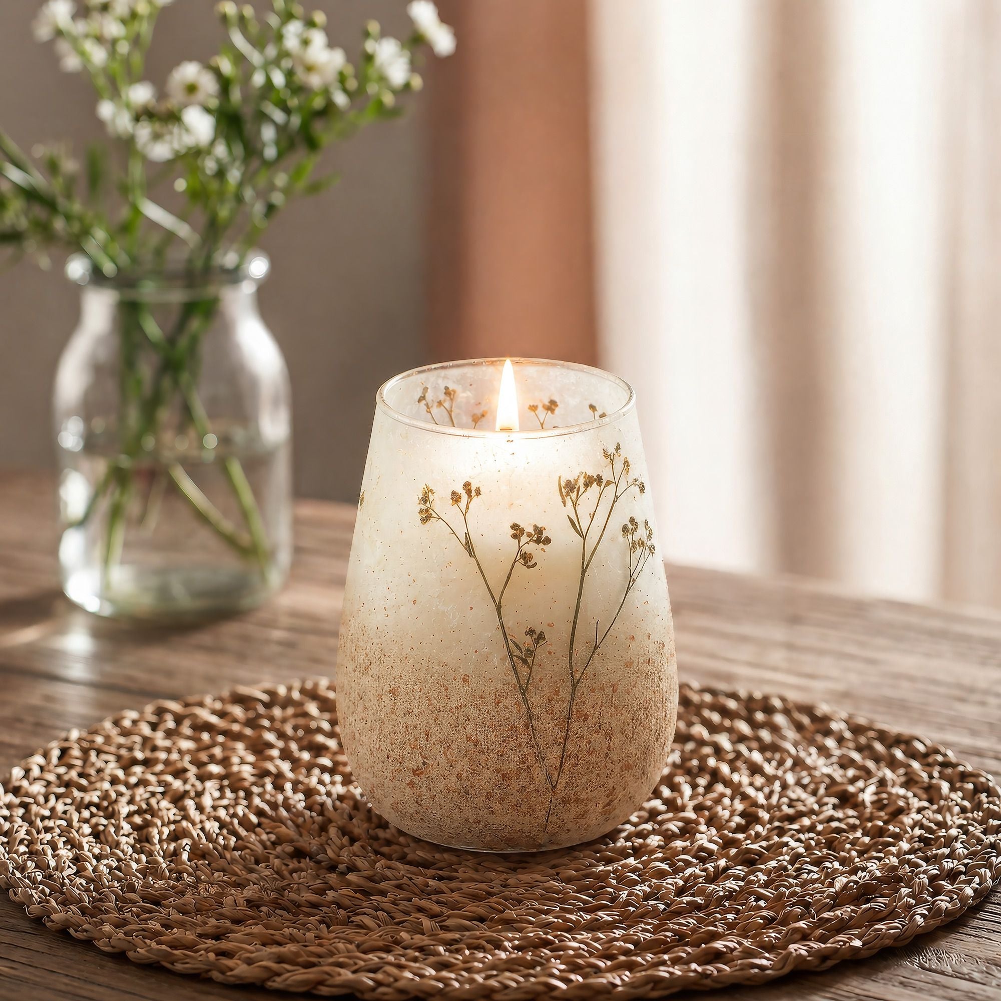 Tall Glass Jar Candle - Wildlight Woods | Velora