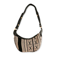 Grey Metro Jacquard Hobo Bag | Black Strap