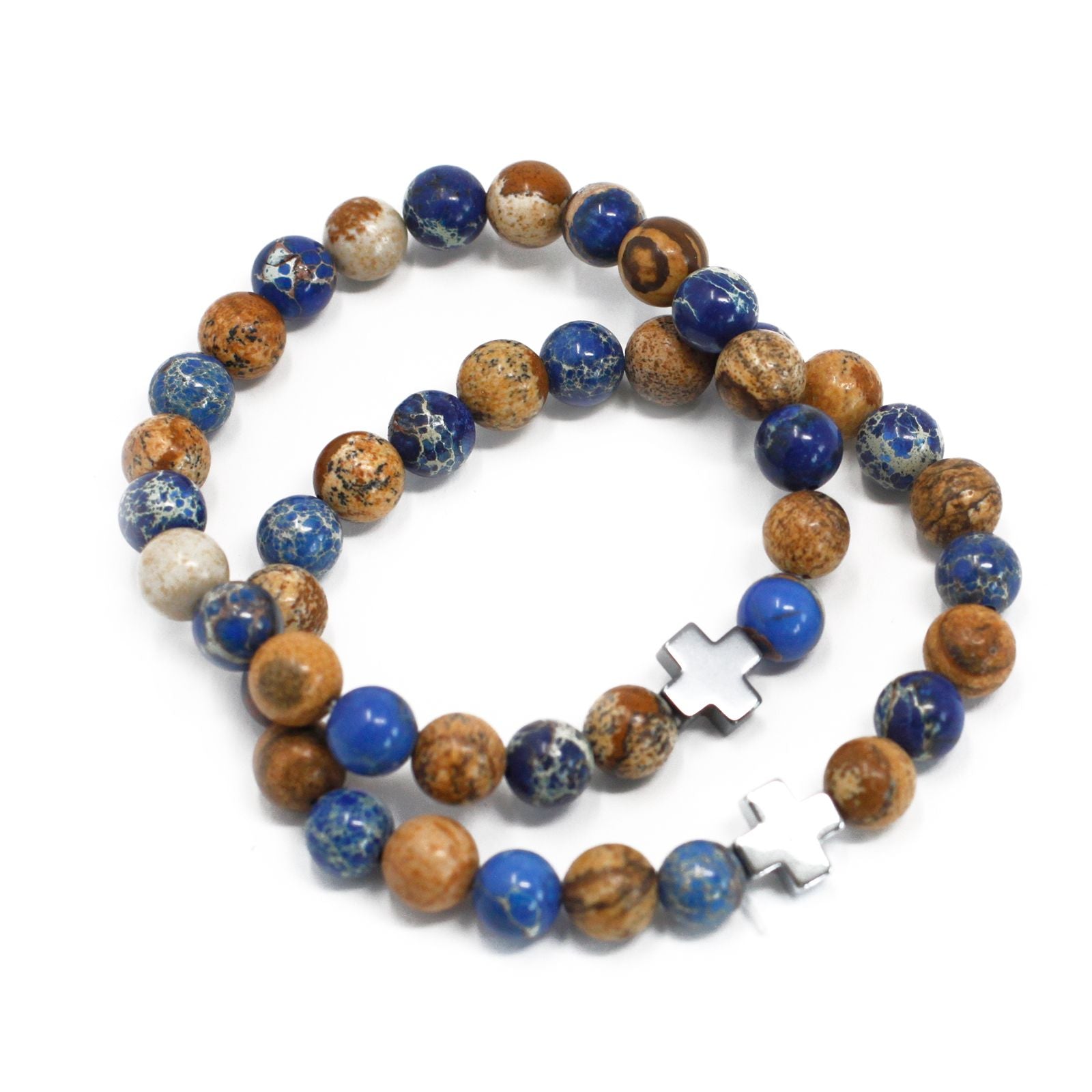 Gemstone Friendship Bracelets - Support | Sodalite & Picture Stone | Velora