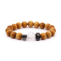 Cedarwood Crown Chakra Bangle - Clear Quartz | Velora