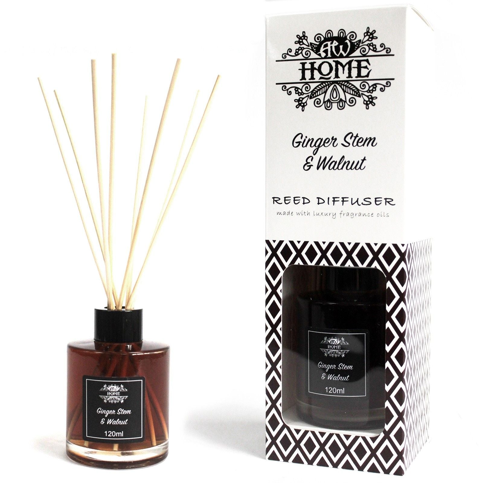 Reed Diffuser - Ginger Stem & Walnut 120ml | Velora