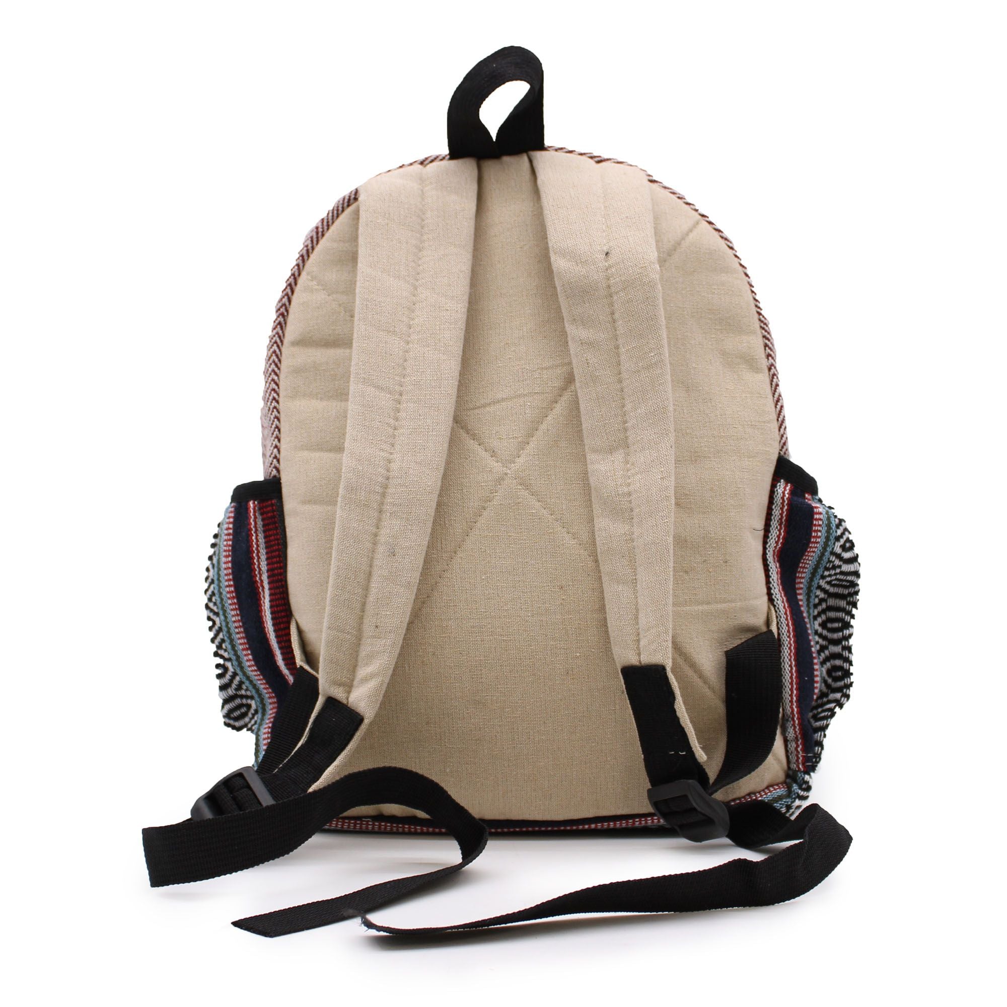 Small Hemp & Cotton Backpack – Zig Zag Zip Style | Velora