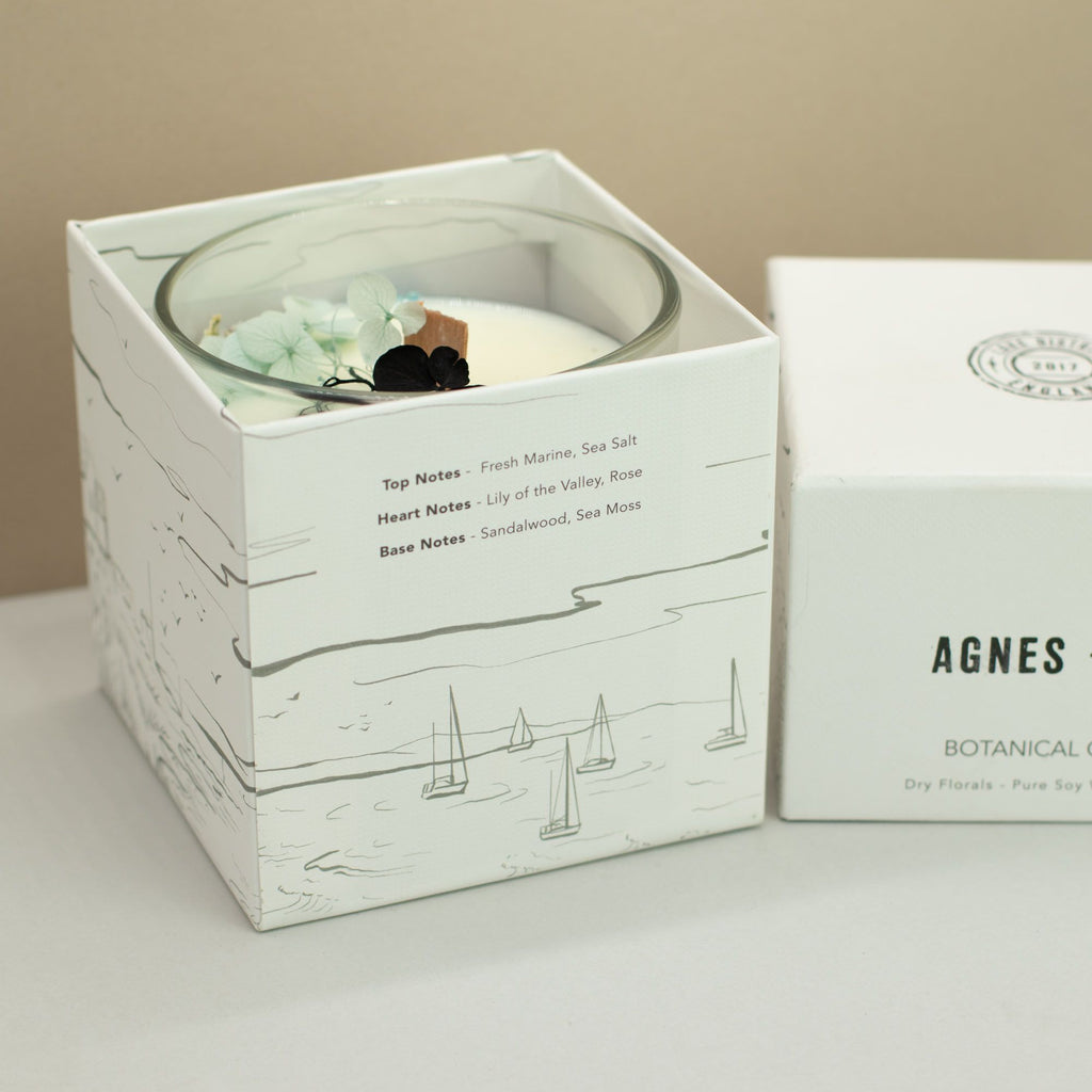 Agnes + Cat Botanical Soy Wax Candle - Seasalt & Moss | Velora
