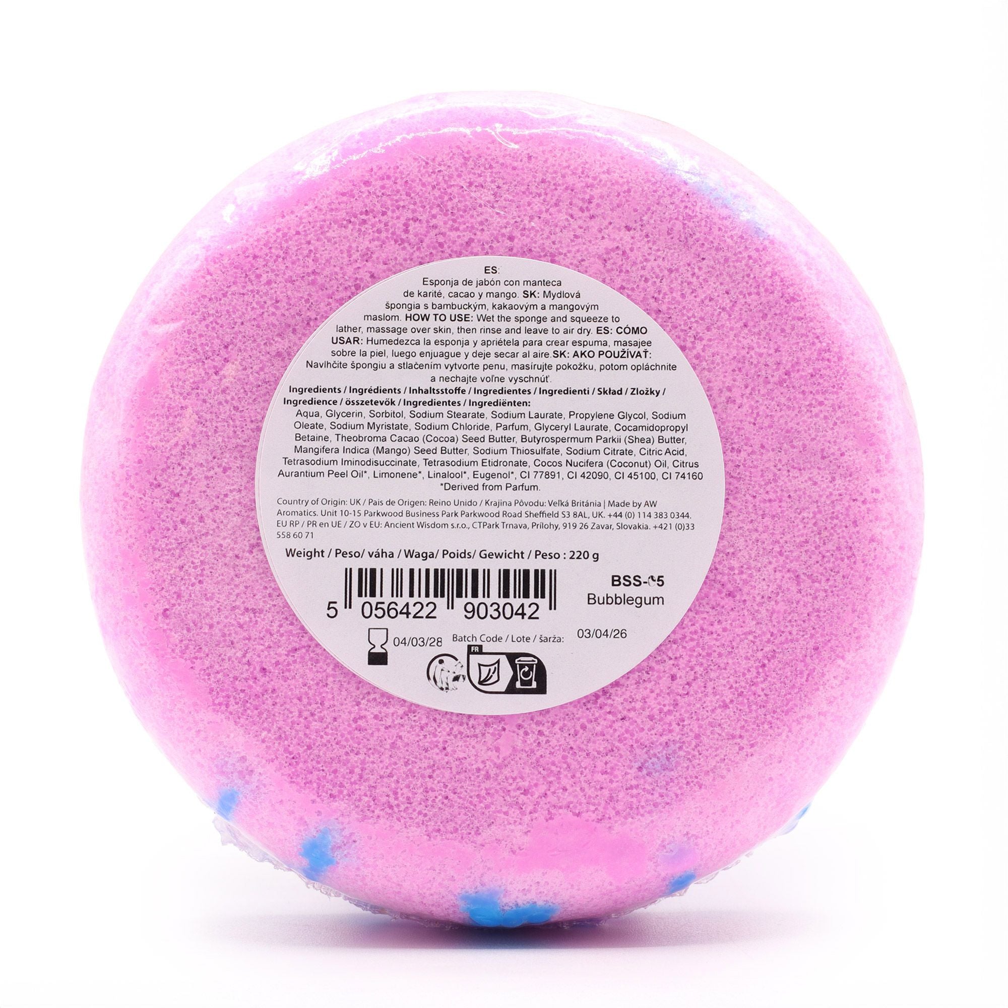 Butter Bubble Soap Sponge - Bubblegum | Velora