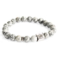 Crown Ingot Gemstone Bracelet - Grey Agate | Velora