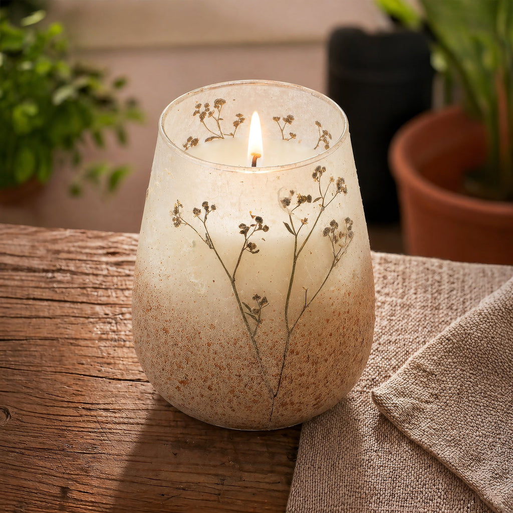 Tall Glass Jar Candle - Wildlight Woods | Velora