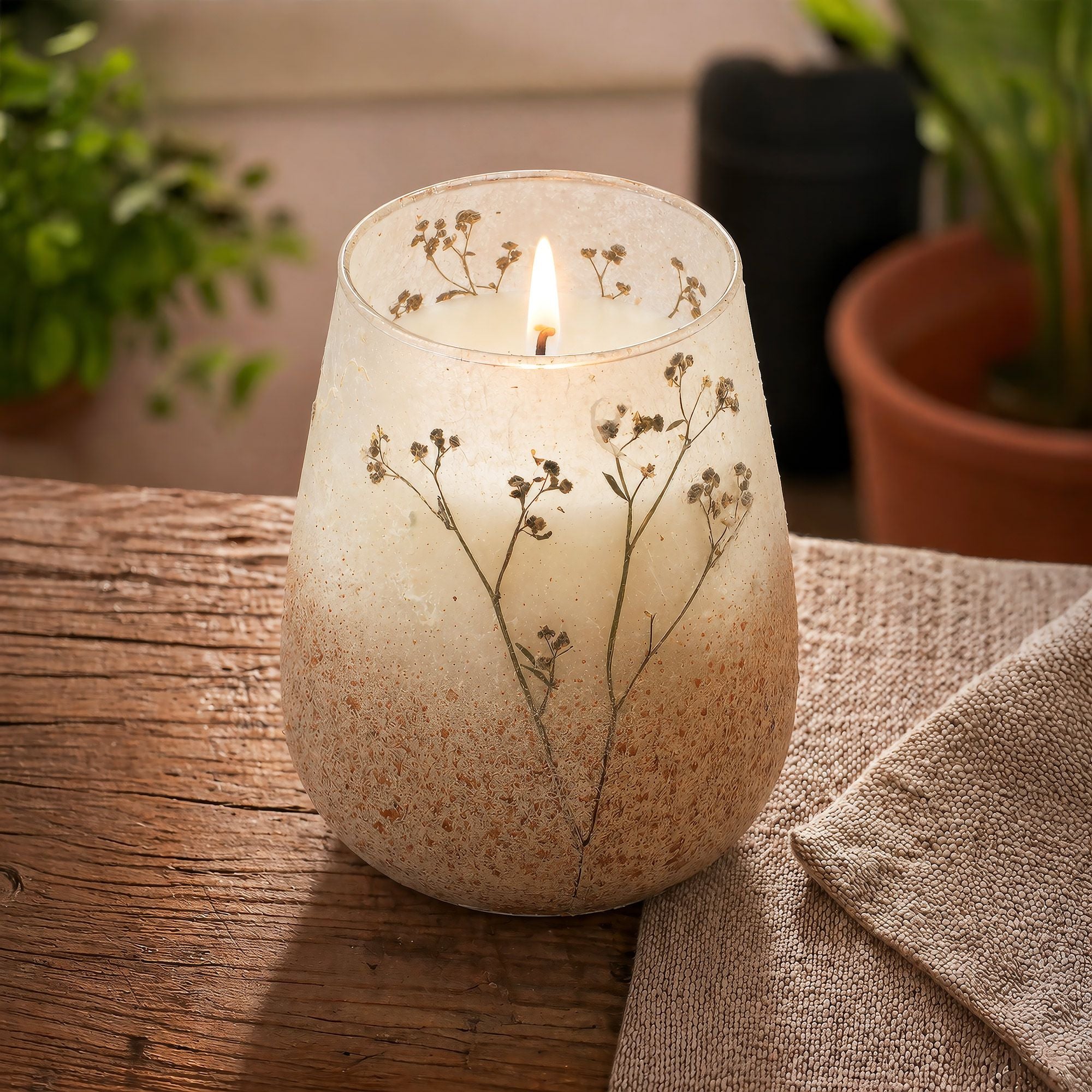 Tall Glass Jar Candle - Wildlight Woods | Velora