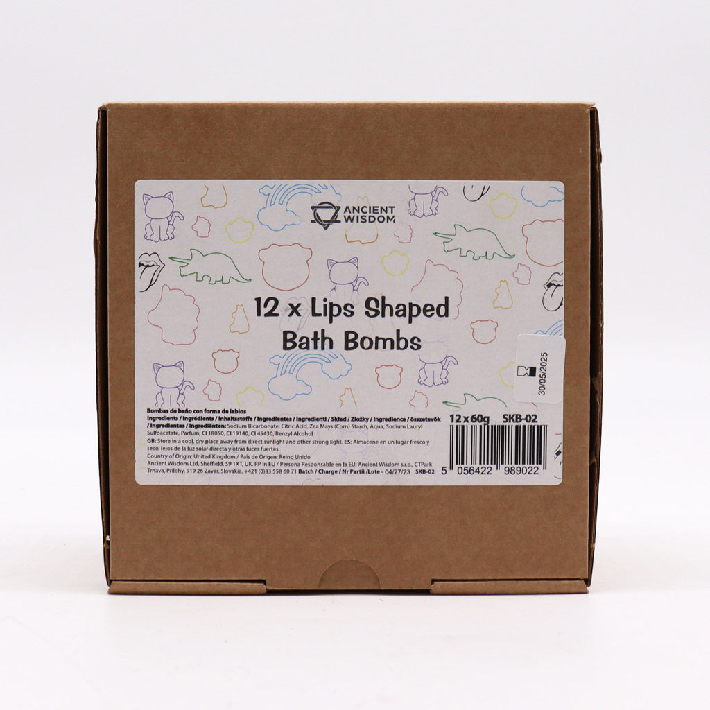 Lips Bath Bomb - Raspberry & Pomegranate | 60g | Velora