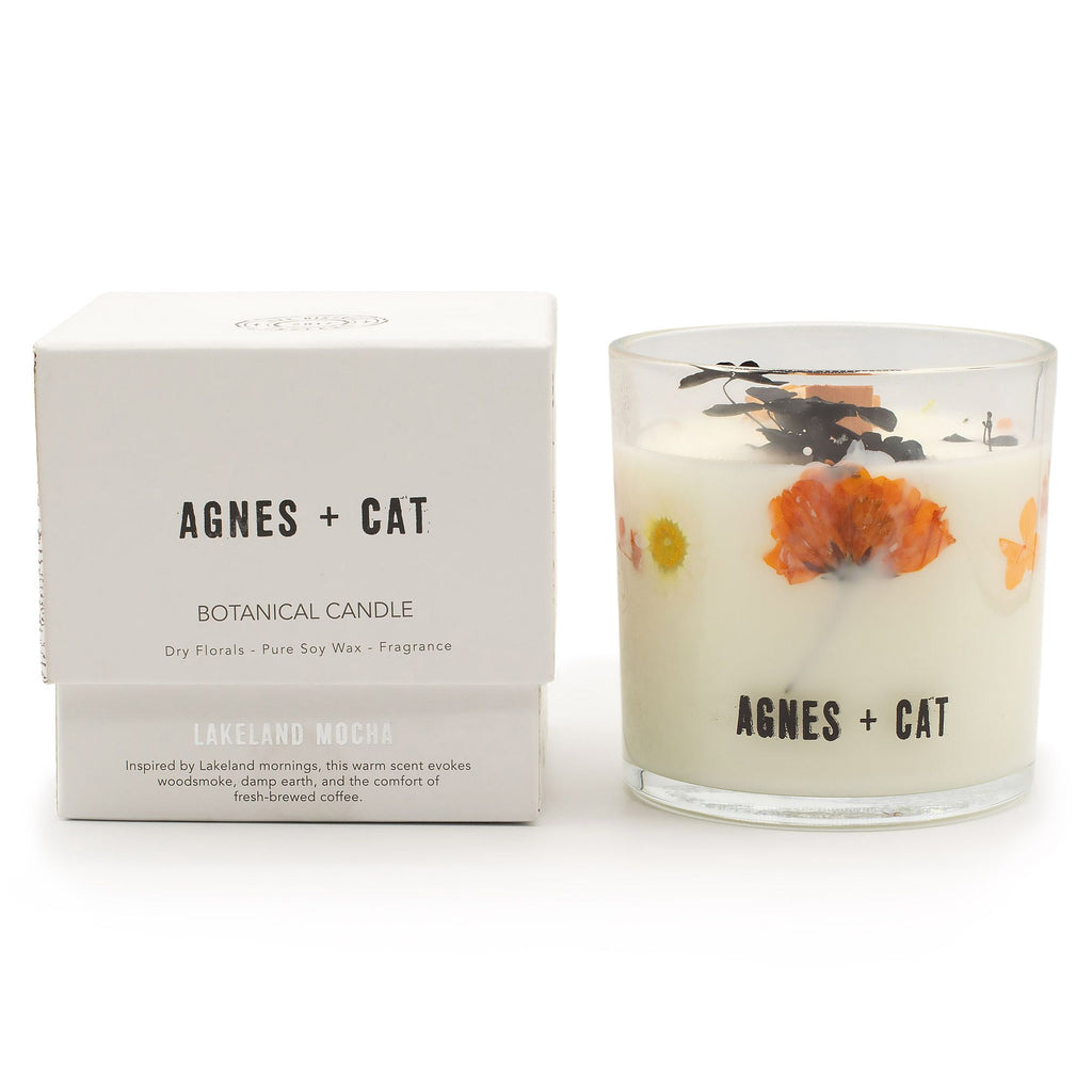 Agnes + Cat Botanical Soy Wax Candle - Lakeland Mocha | Velora