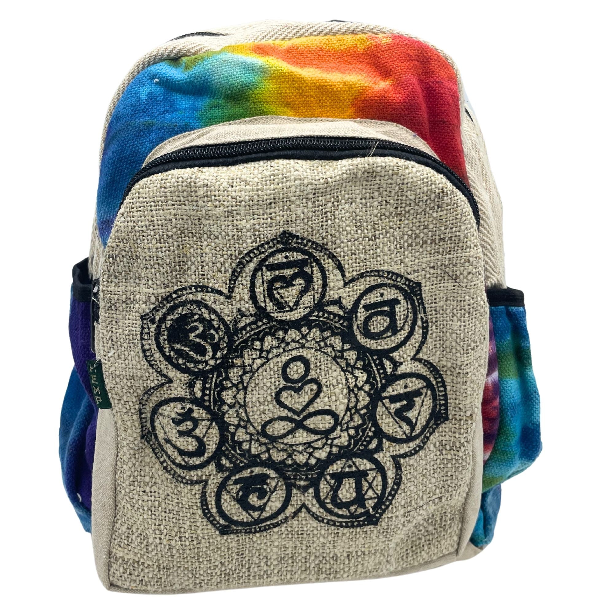 Tie-Dye Hemp Medium Backpack – 7 Chakra | Velora