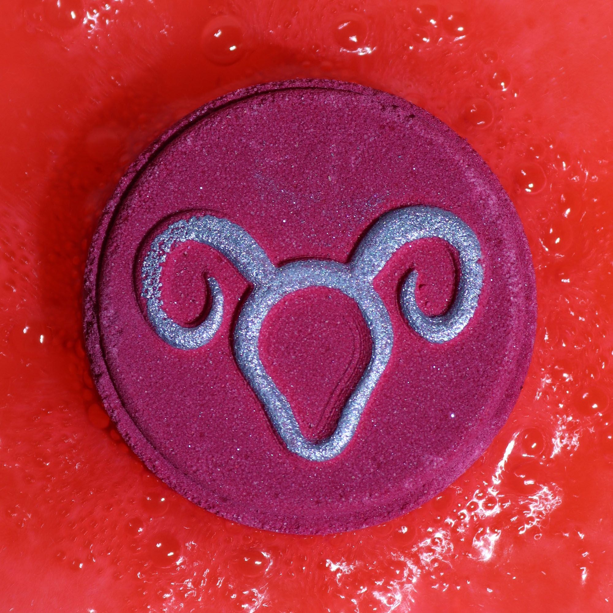 Aries Zodiac Bath Fizzers with Horoscope | Set of 2 | Velora