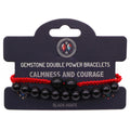 Black Agate Double Power Bracelet | Gemstone String Bracelet | Velora