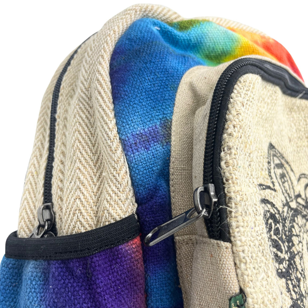 Tie-Dye Hemp Medium Backpack – 7 Chakra | Velora