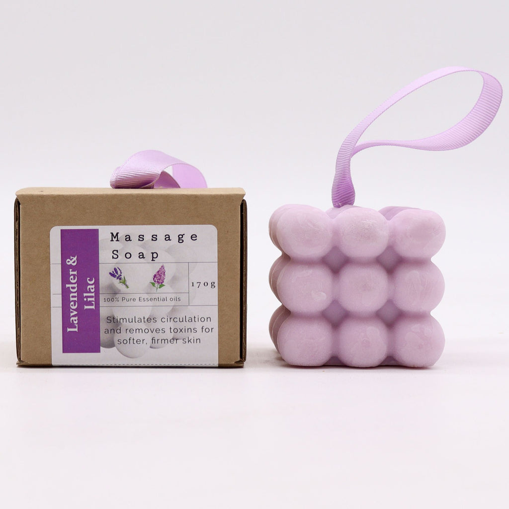Massage Soap Cube - Lavender & Lilac | Boxed | Velora