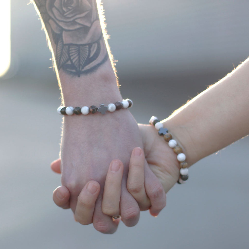 Gemstone Friendship Bracelets - Love | Amethyst & Rose Quartz | Velora