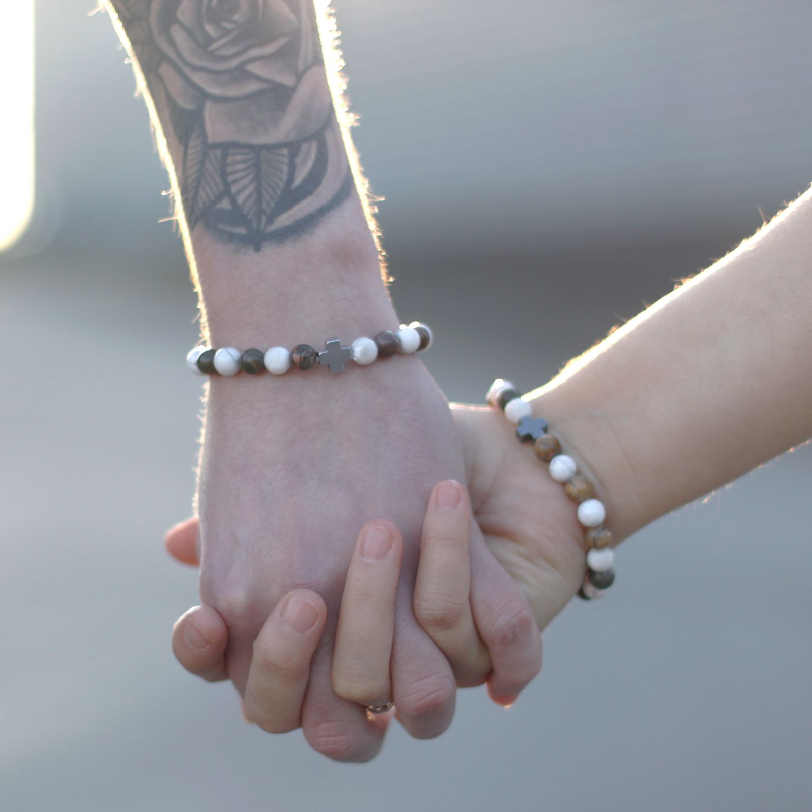 Gemstone Friendship Bracelets - Love | Amethyst & Rose Quartz | Velora