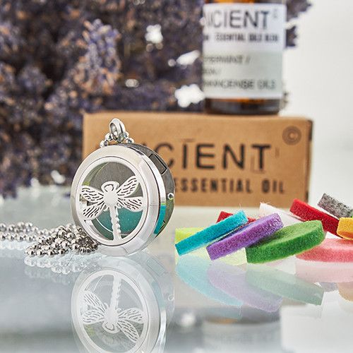 Aromatherapy Diffuser Necklace - Dragonfly 25mm | Velora