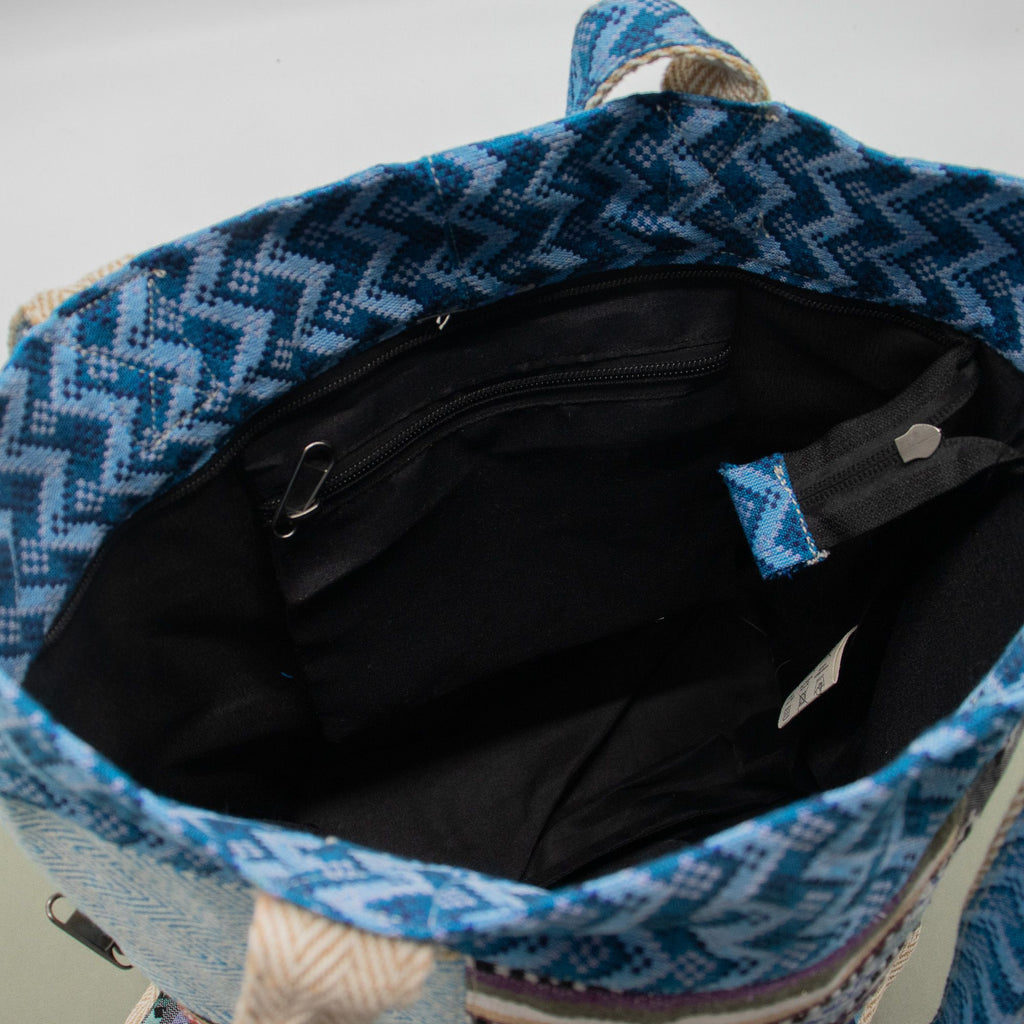 Patchwork Kathmandu Tote Bag - Dhaka Design (37x38cm) | Velora